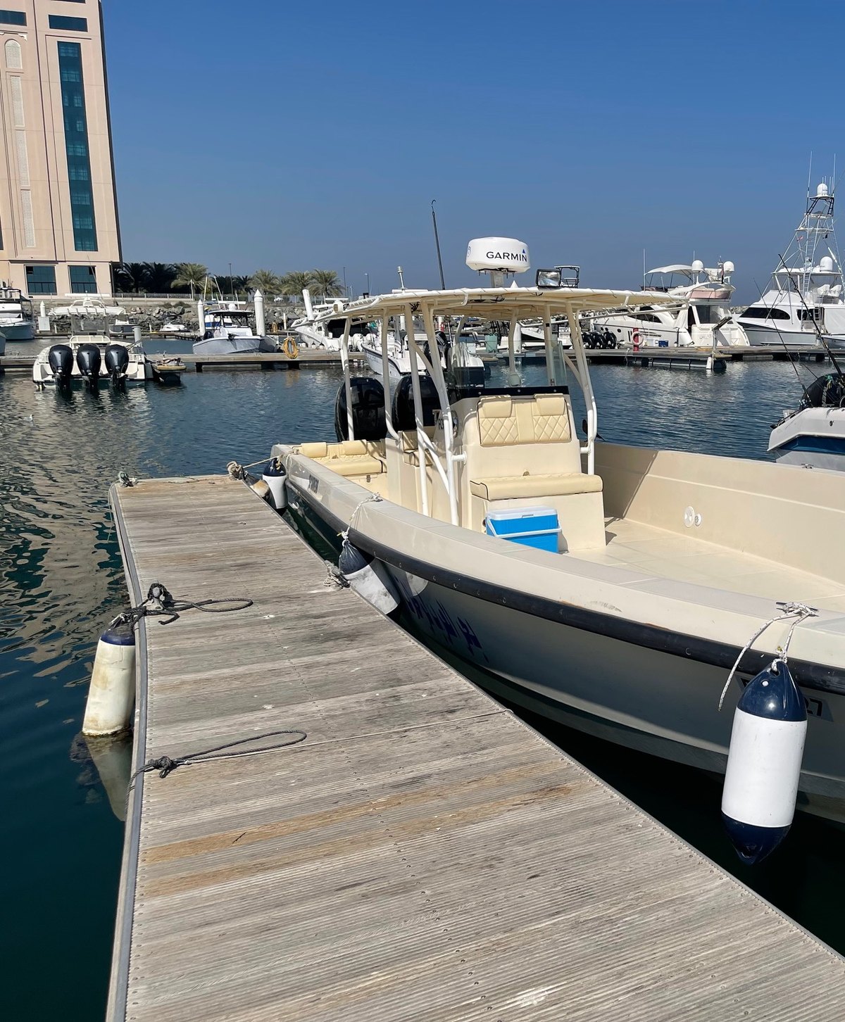 Fishing boat heading out to the inshore reefs